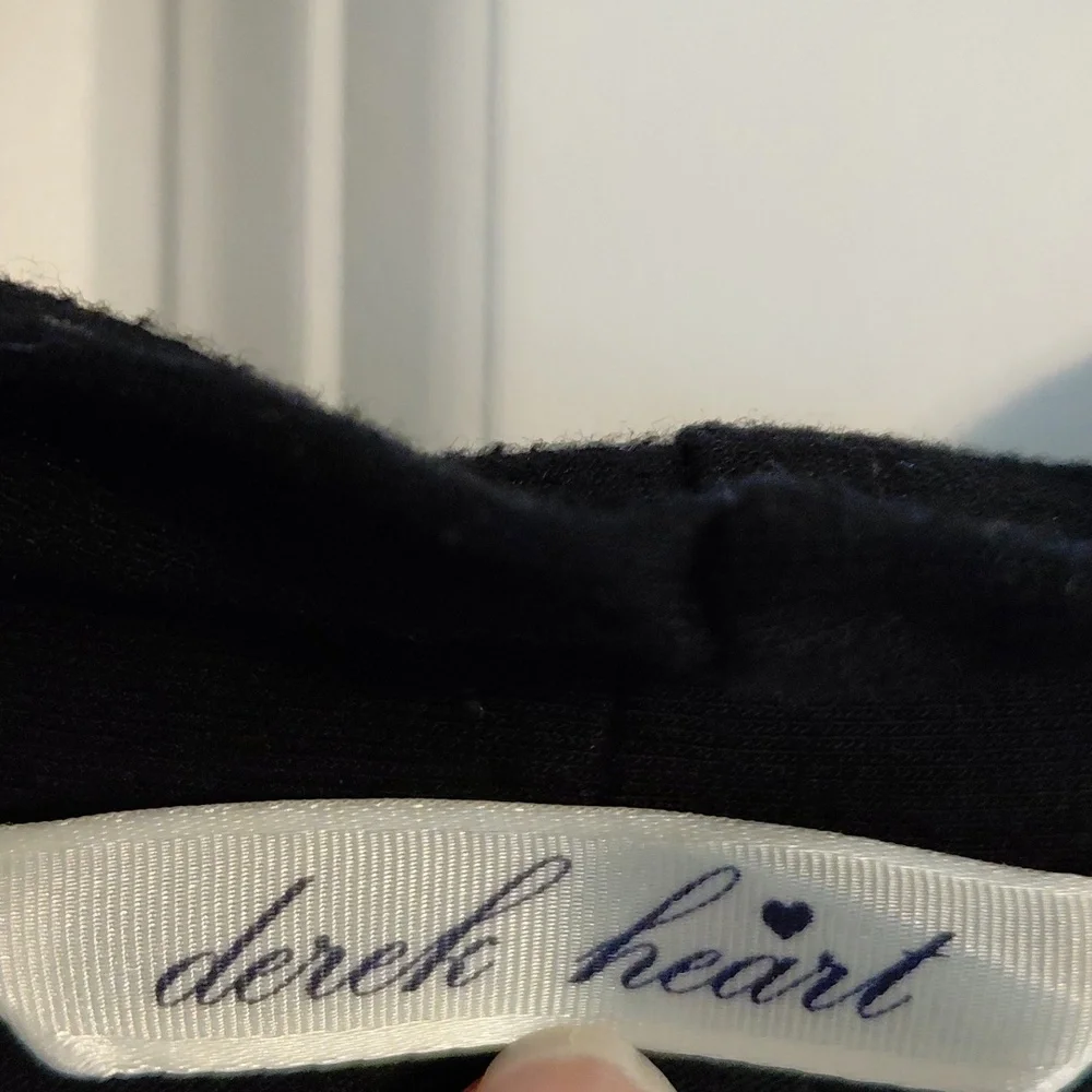 Black Ruffle Open-Front Cardigan, Derek Heart, Size M